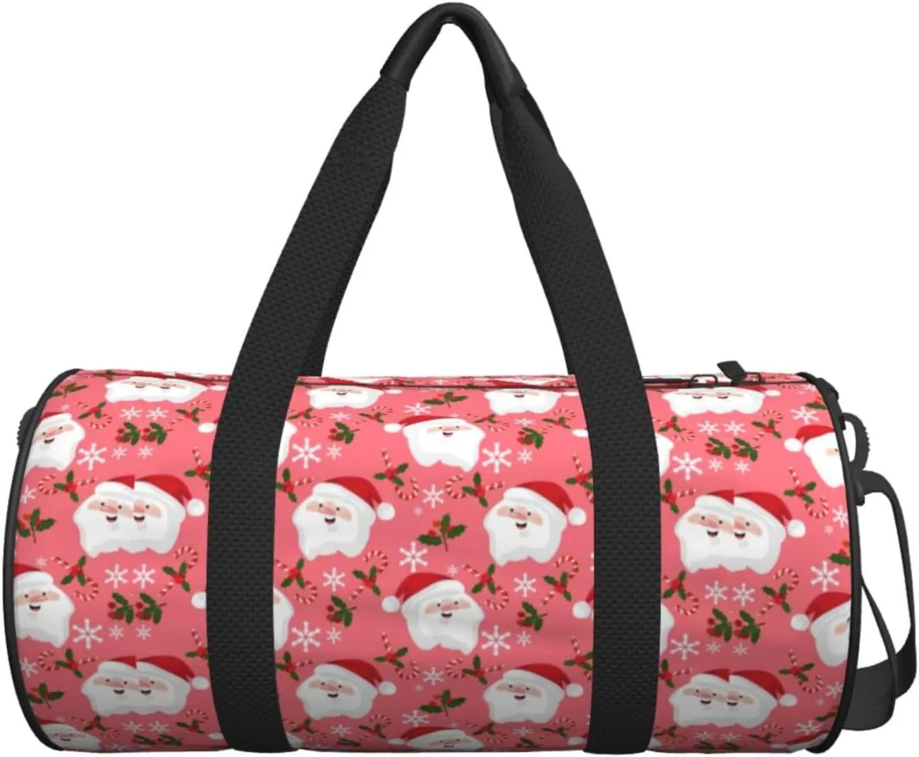Sports Gym Duffle Bag Christmas Santa Claus Foldable Lightweight Travel Bag
