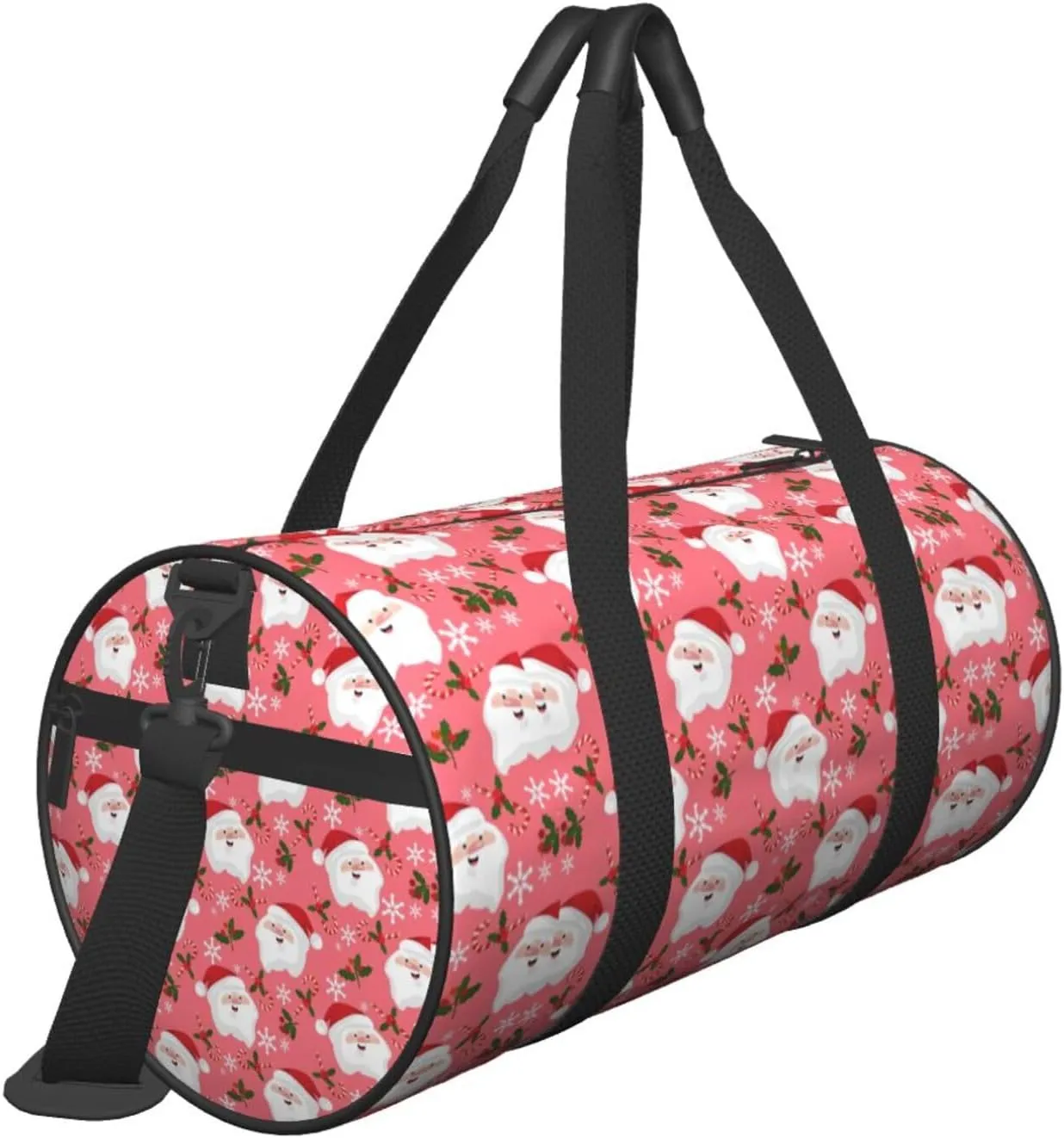 Sports Gym Duffle Bag Christmas Santa Claus Foldable Lightweight Travel Bag