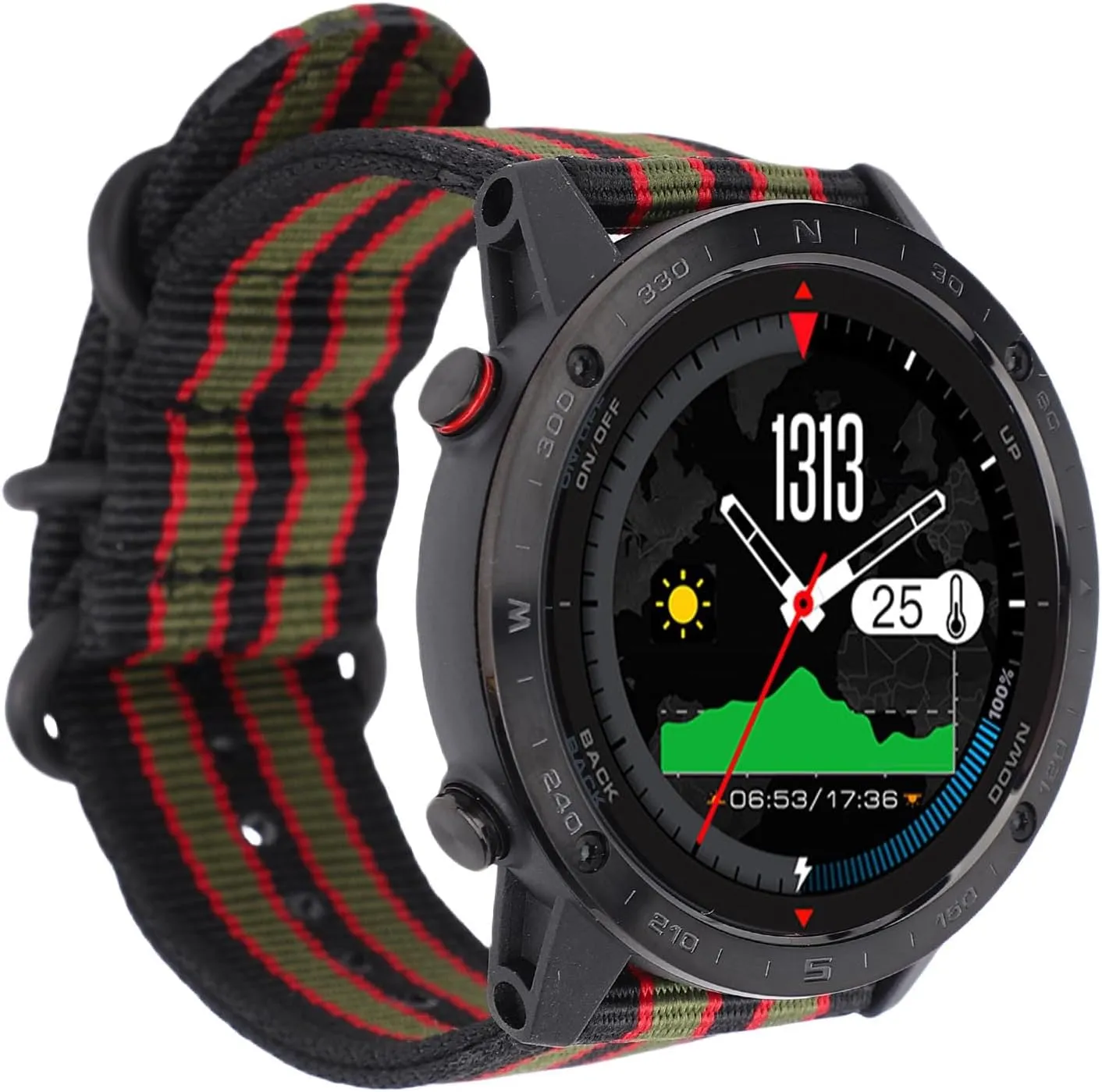 Sports Watch, Dive Depth Sensor Wristwatch Barometer Weatherproof for Swimming, Running, Snorkeling