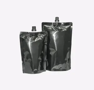 Spout Pouch with Cap - Complete Unit, Available in Clear, Black, Silver