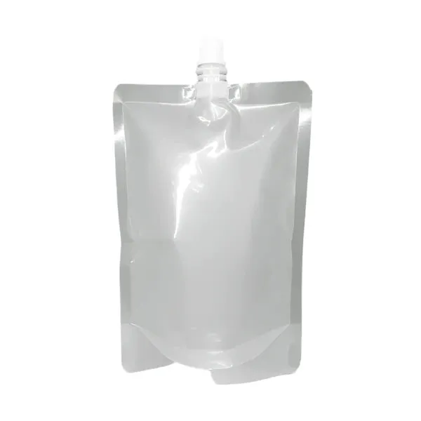 Spout Pouch with Cap - Complete Unit, Available in Clear, Black, Silver