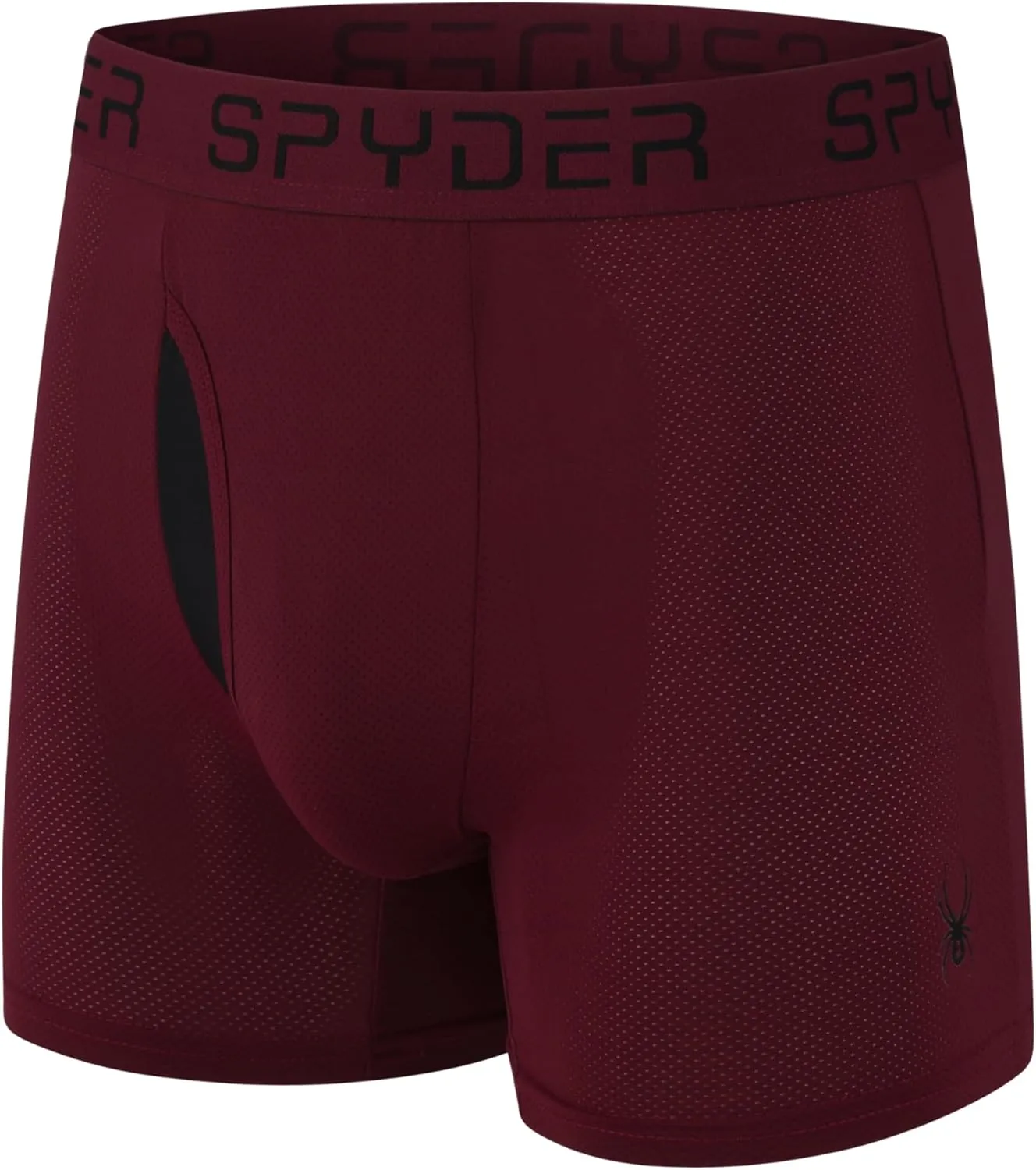 Spyder Mens Boxer Briefs Performance Nylon Mesh Sports Underwear With Fly Front