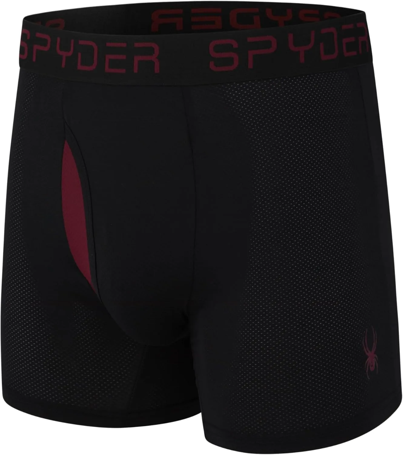 Spyder Mens Boxer Briefs Performance Nylon Mesh Sports Underwear With Fly Front