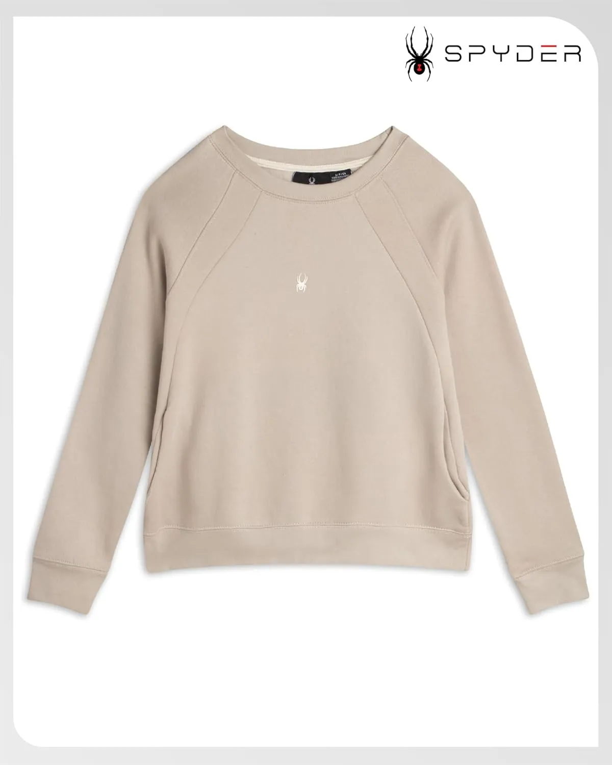 Spyder Women's Crewneck Pullover Sweater - Soft Fleece Long Sleeve Raglan Sweater for Women (Sizes: S-3X)