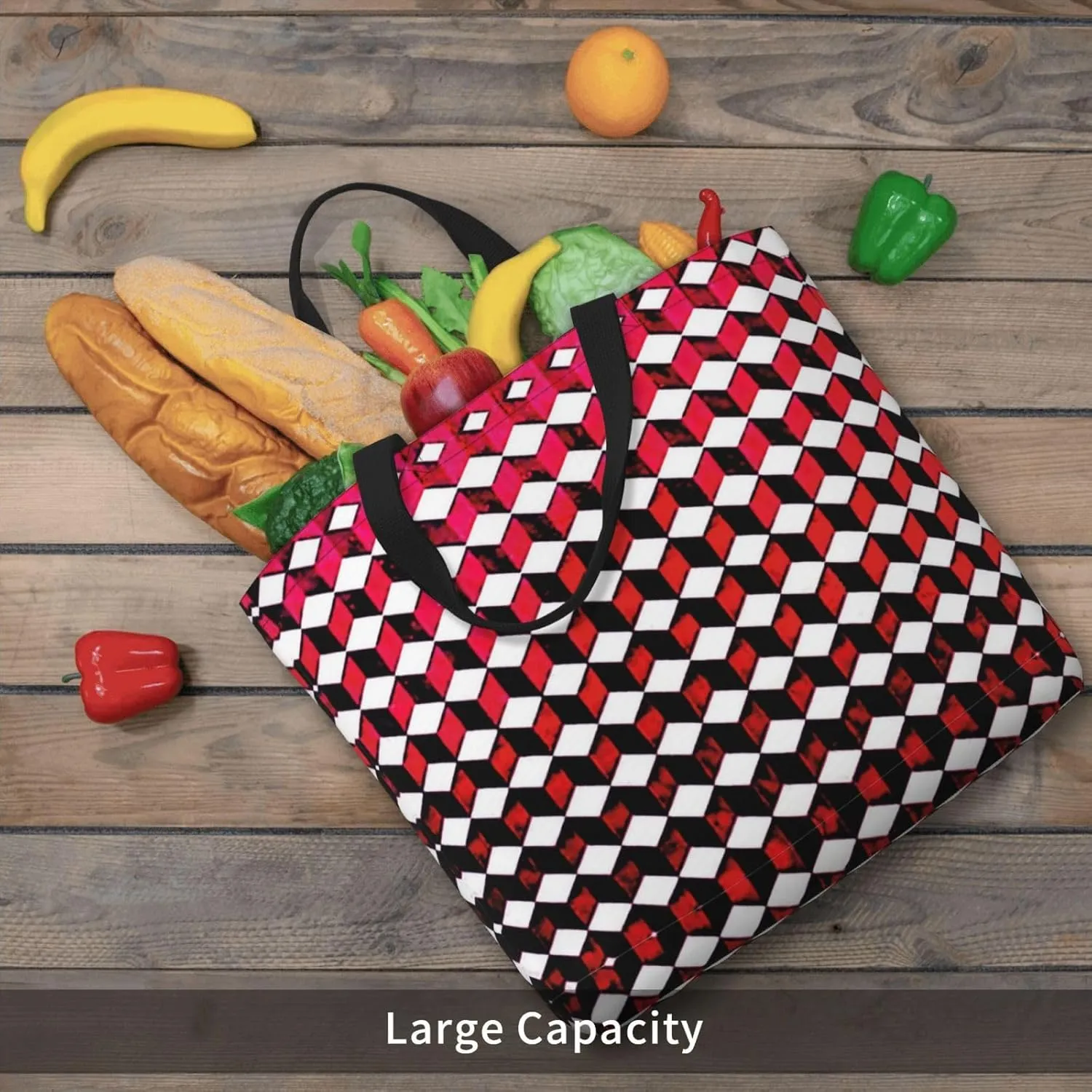 SSIMOO Big White Dot Stylish Zipper Shopping Bags,Shoulder Bag,The Perfect Blend Of Style And Convenience