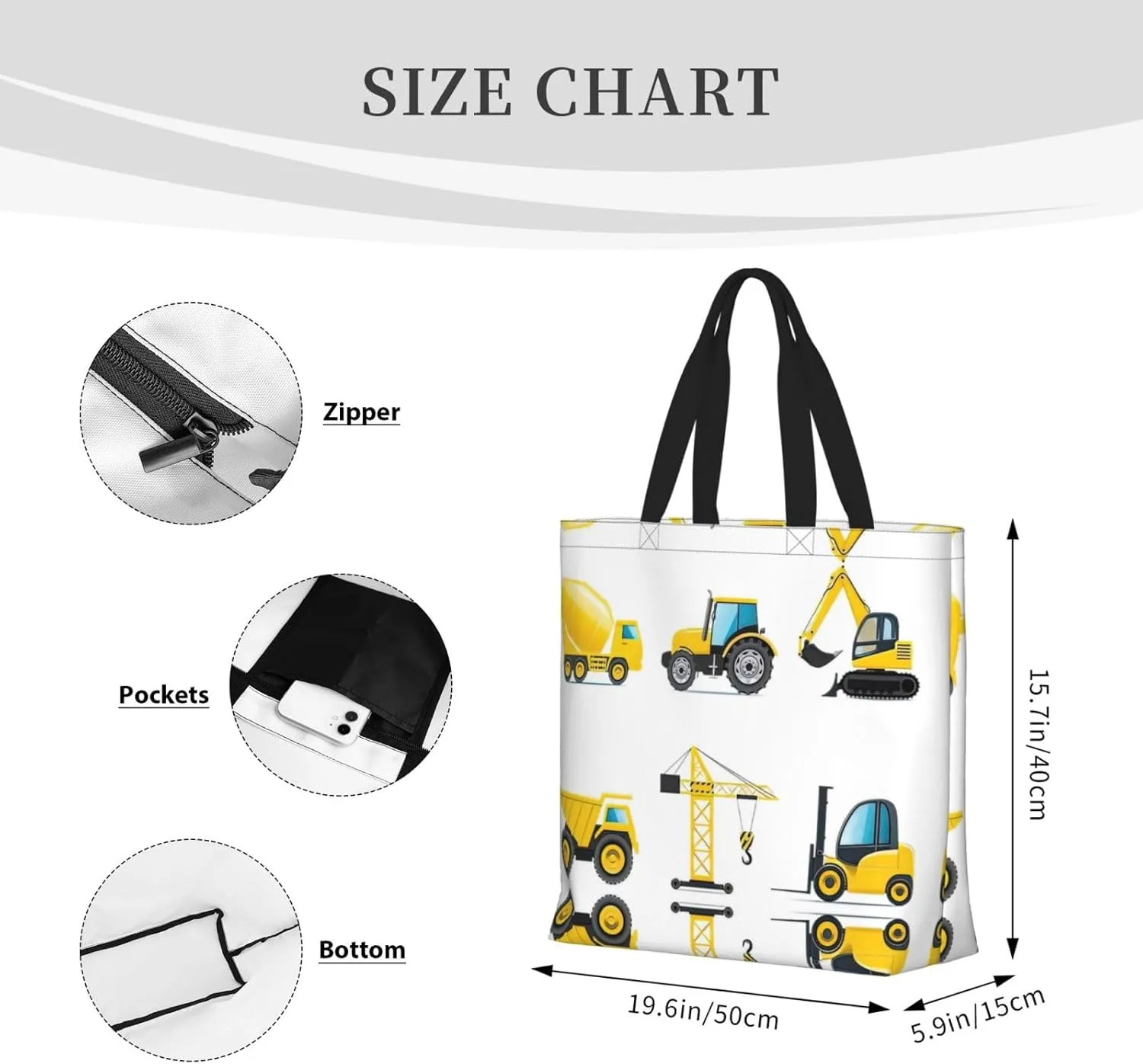 SSIMOO Game Controller Stylish Zipper Shopping Bags,Shoulder Bag,The Perfect Blend Of Style And Convenience