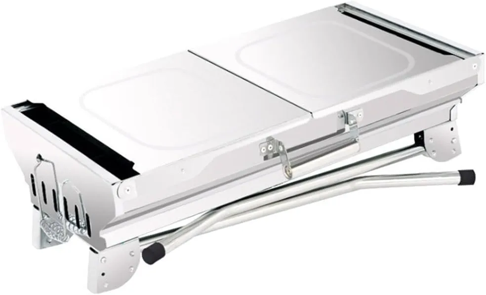 Stainless Steel Outdoor Barbecue Rack Portable Wooden Charcoal Barbecue Stove Foldable Barbecue Rack
