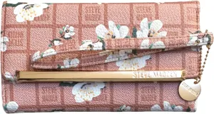 Steve Madden Women's Logobar Trifold Wristlet Wallet Handbag