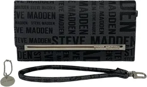 Steve Madden Women's Logobar Trifold Wristlet Wallet Handbag