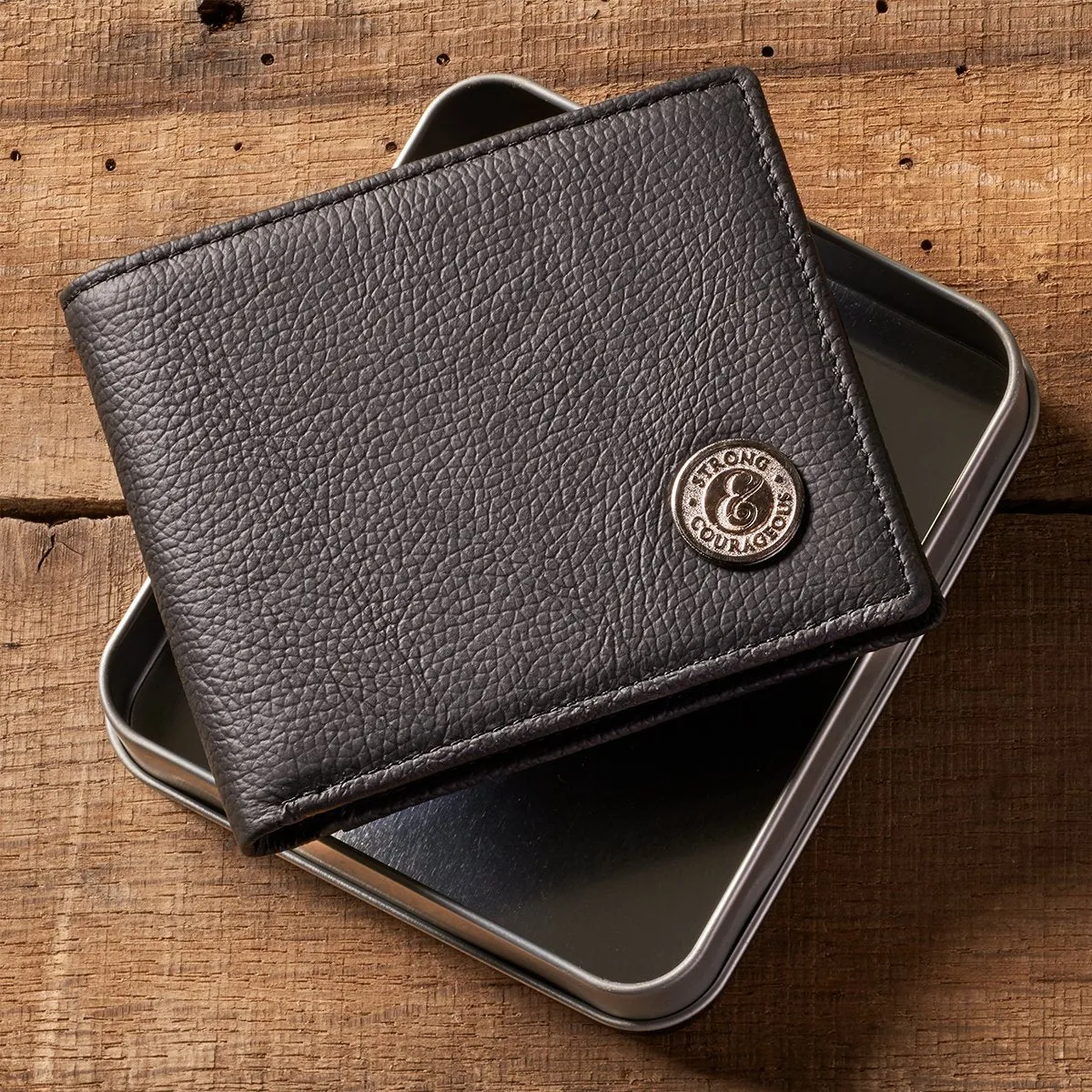 Strong and Courageous Leather Wallet