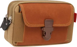Sturdy Canvas Phone Waist Pouch Easy Access Portable Mobile Phone Bag for Sports