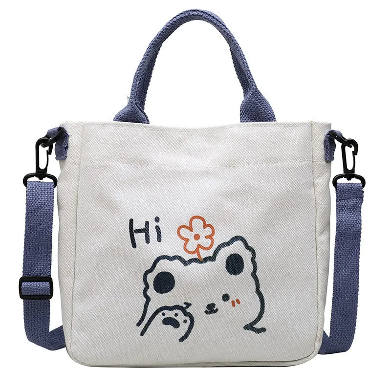 Style Bear Cute Canvas Female Stationery Crossbody Bags