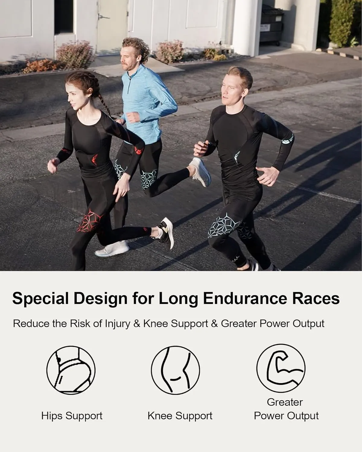 SUMARPO Compression Shirts for Men, Muscle Support Workout Shirts, Strong Power Recovery Long Sleeve Tight, UPF50 Breathable