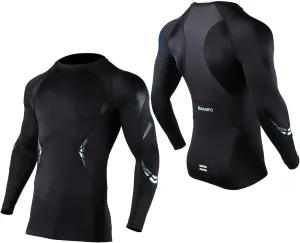 SUMARPO Compression Shirts for Men, Muscle Support Workout Shirts, Strong Power Recovery Long Sleeve Tight, UPF50 Breathable
