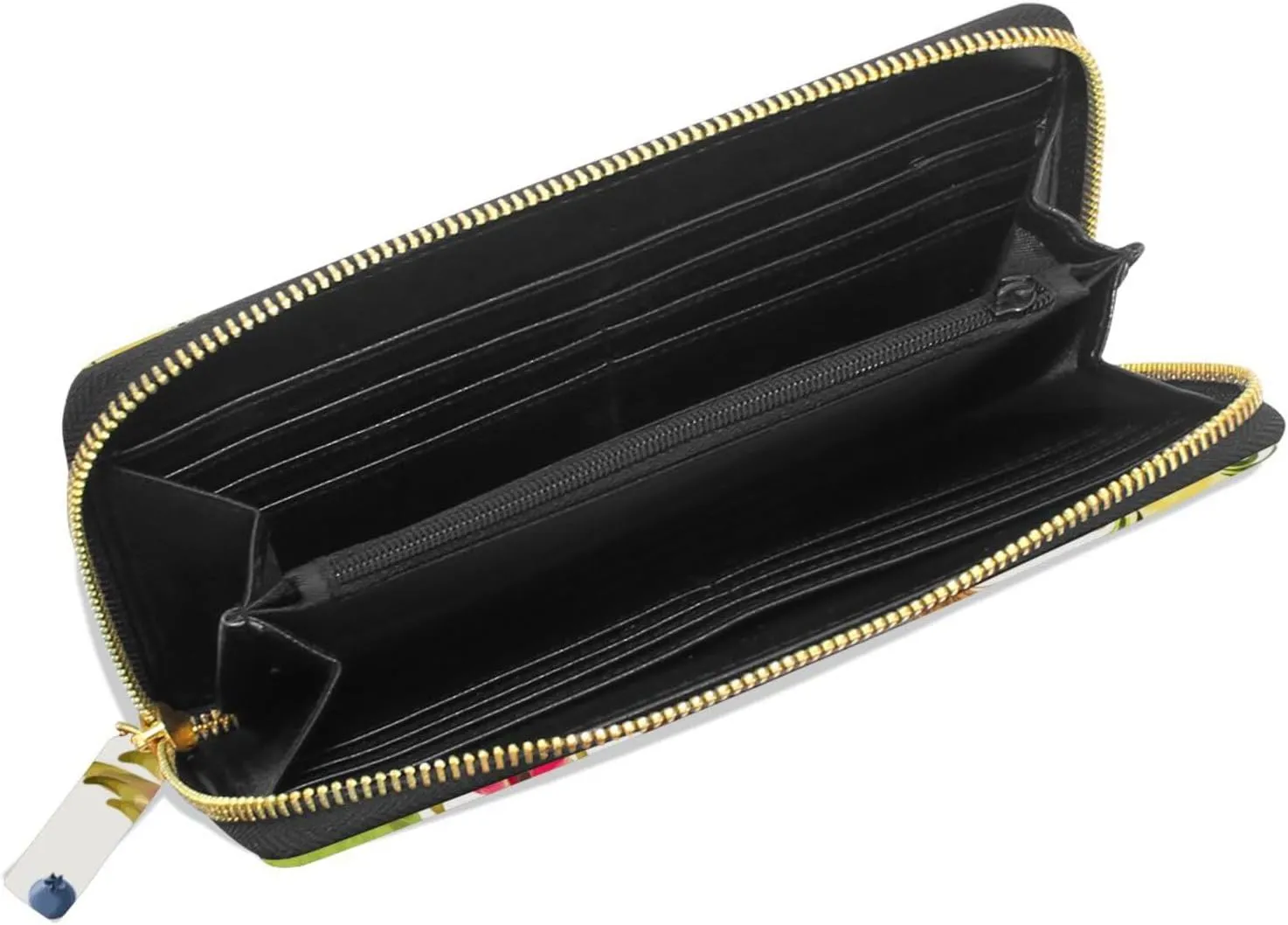 Summer Seamless Cocktail Party with Coconut Pineapple Pitaya Leather Long Wallet Organizer with Zipper Purse Clutch Bag for Women Men Key Card Coin Passport Checkbook 8 x 4 inch