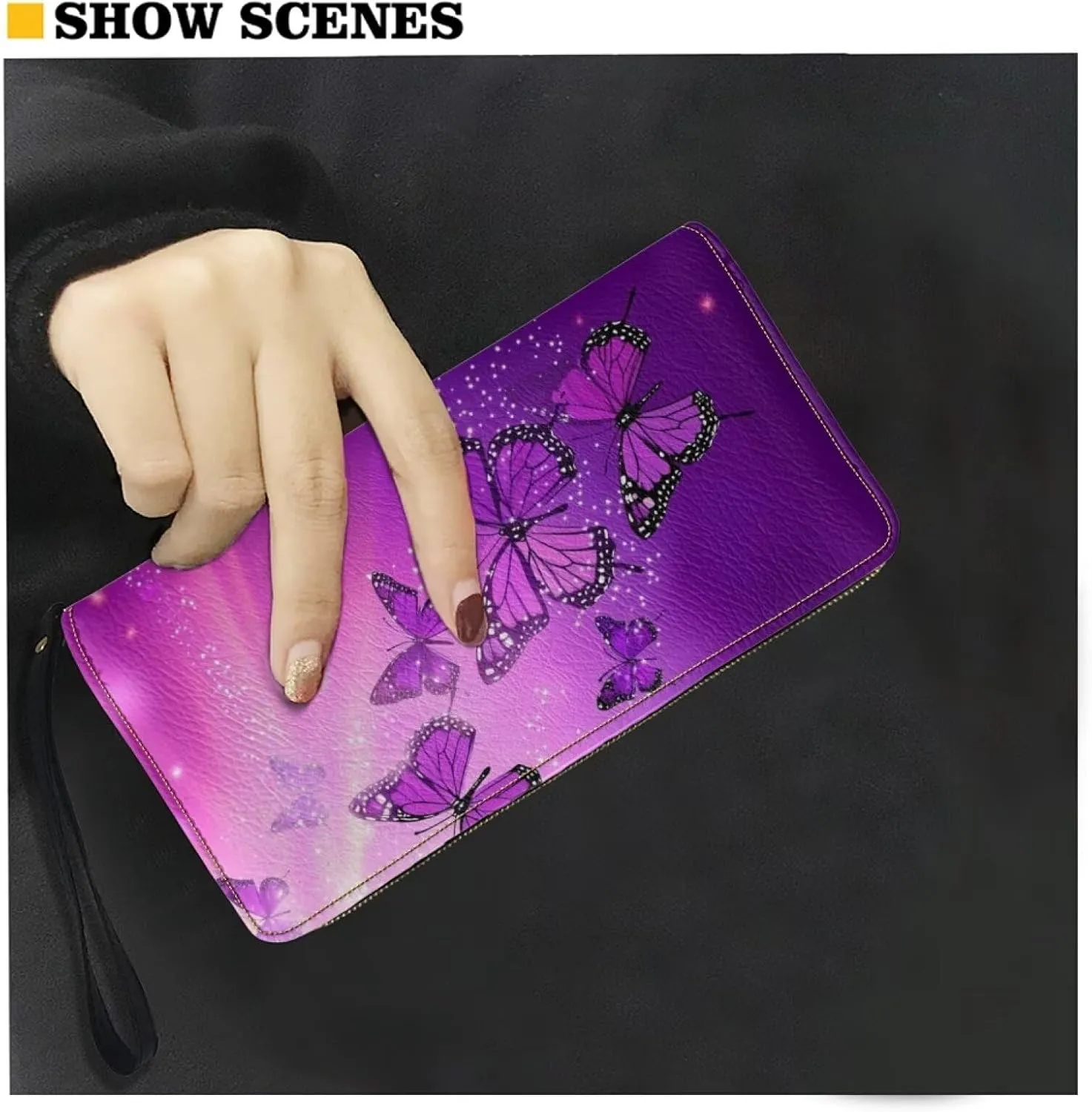 Sunflower Wallet for Women Around Zipper Long Purse Travel Clutch Bag