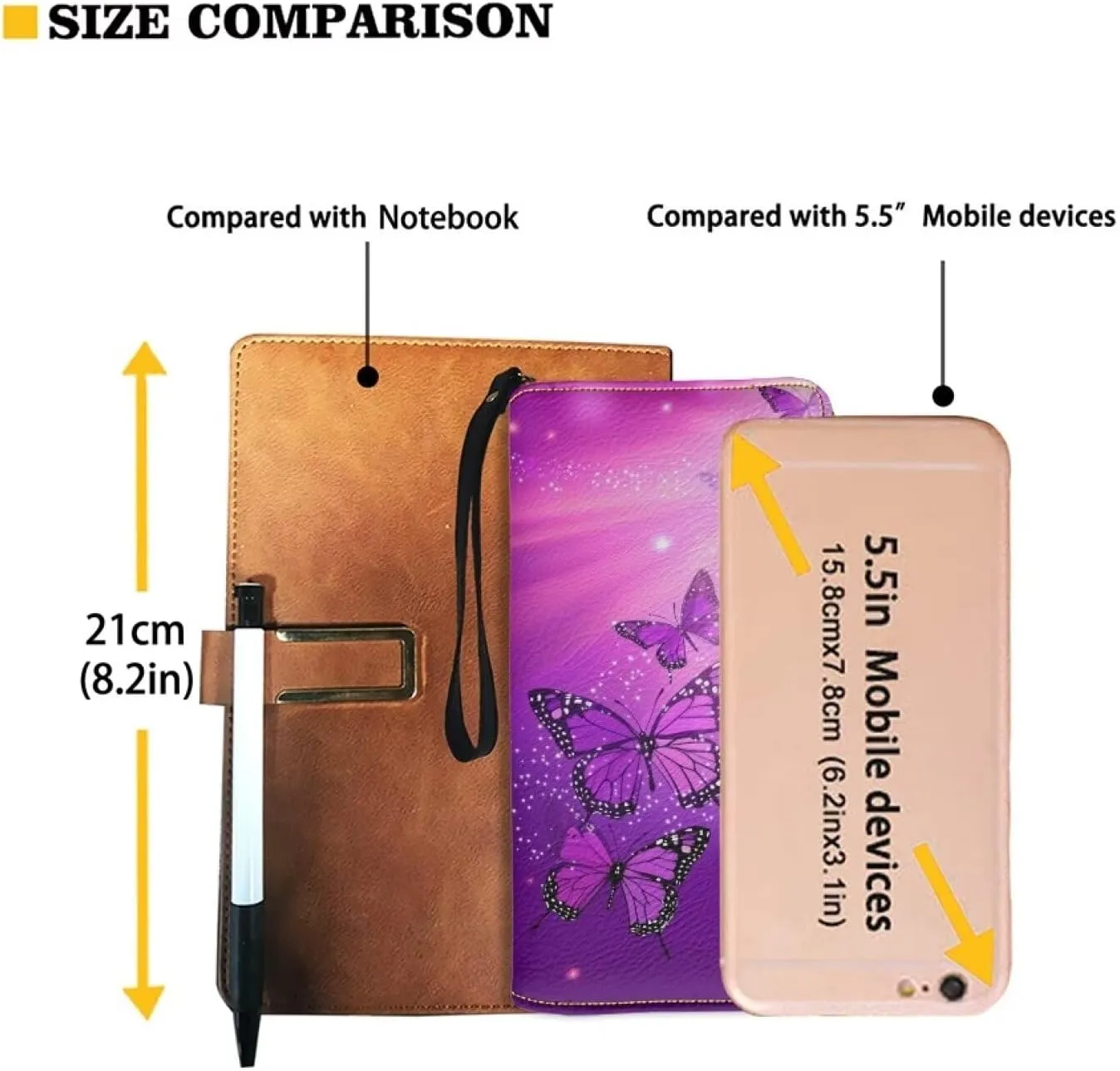 Sunflower Wallet for Women Around Zipper Long Purse Travel Clutch Bag