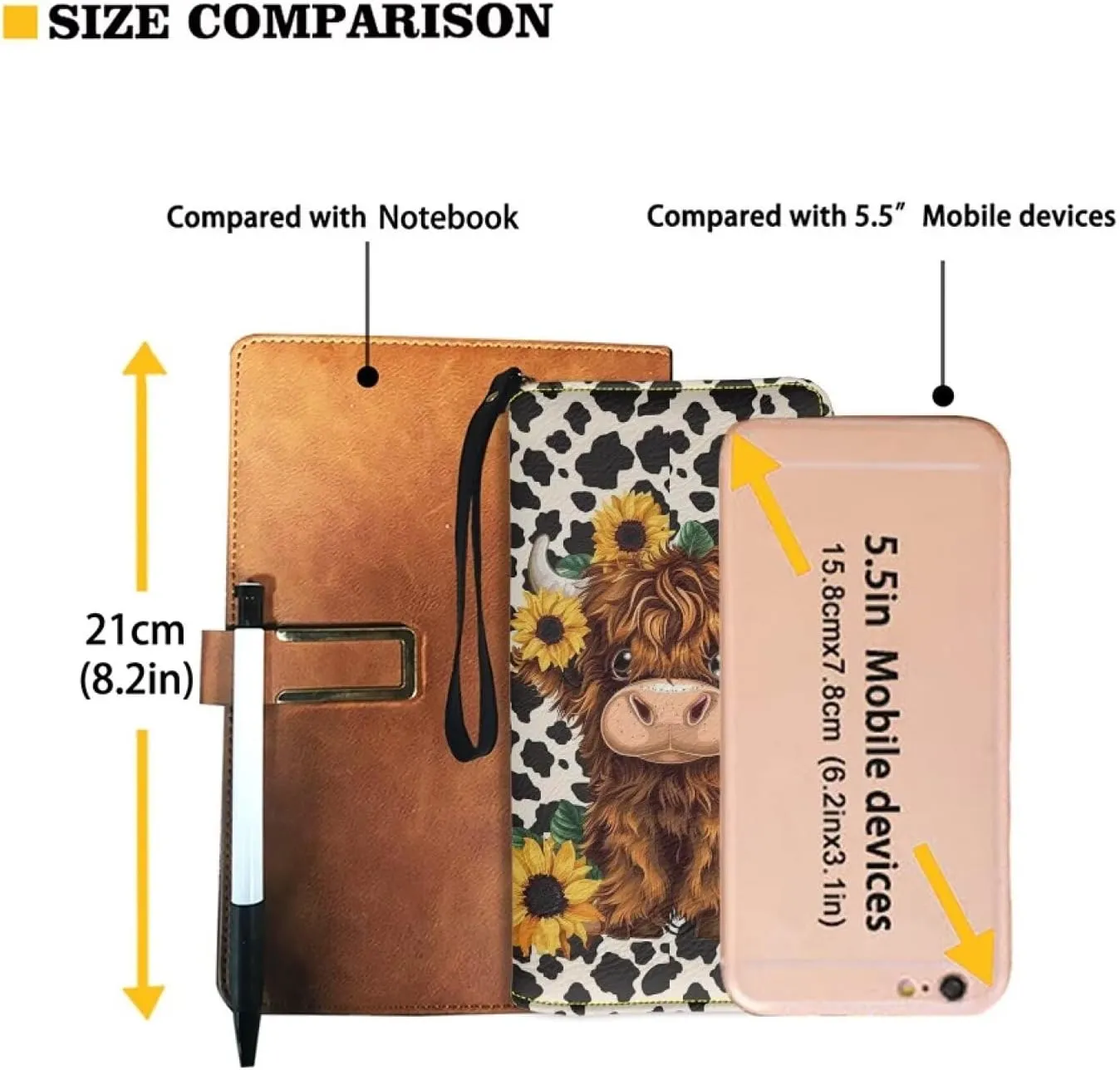 Sunflower Wallet for Women Around Zipper Long Purse Travel Clutch Bag