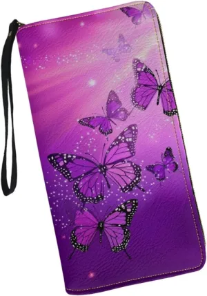 Sunflower Wallet for Women Around Zipper Long Purse Travel Clutch Bag