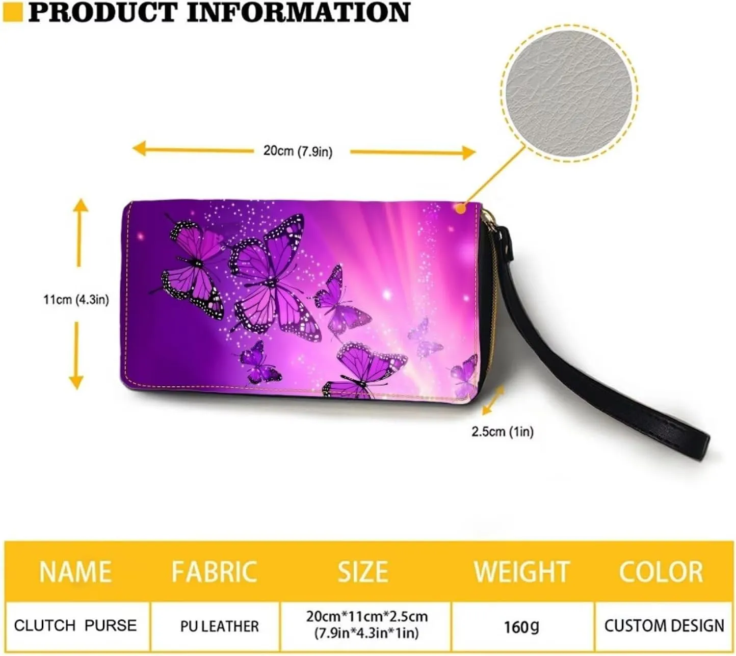 Sunflower Wallet for Women Around Zipper Long Purse Travel Clutch Bag