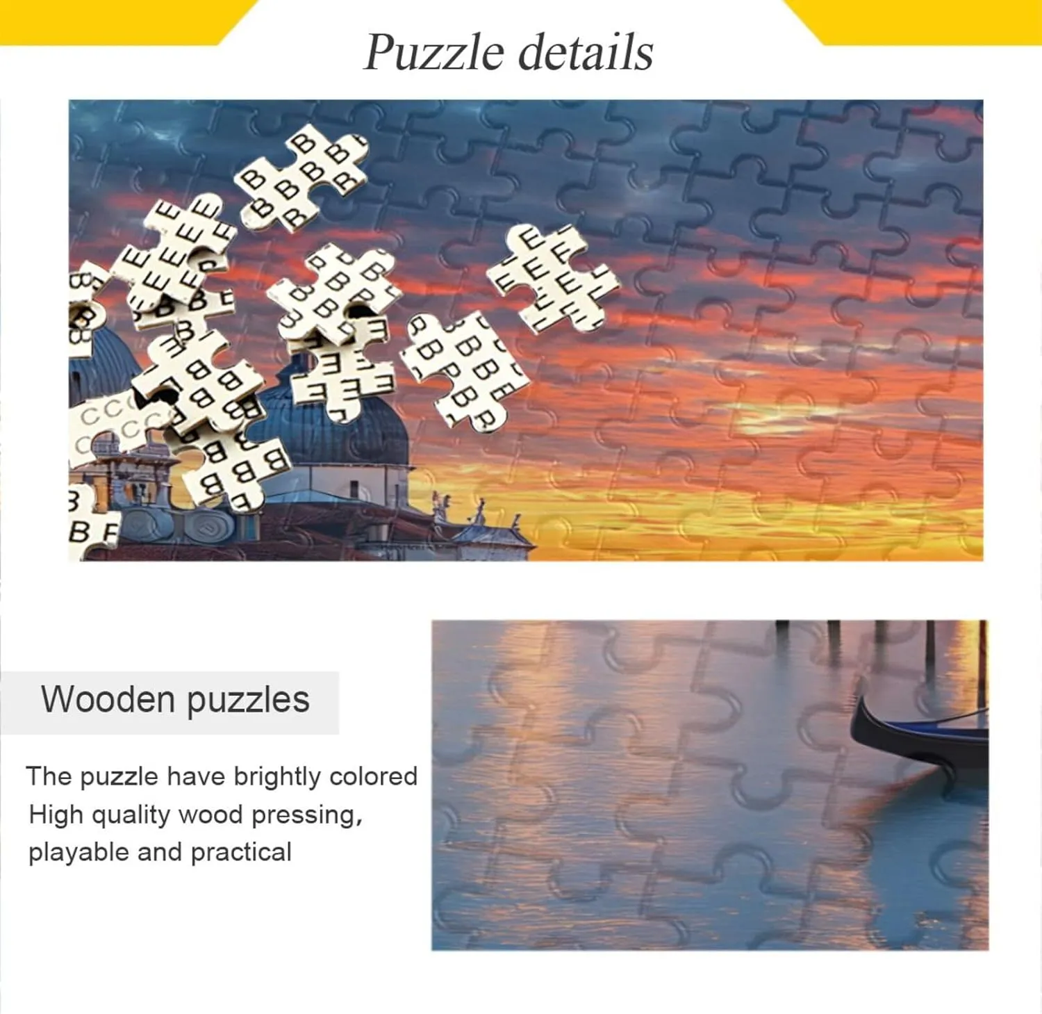 Sunset Waterway Boat House Jigsaw Puzzles 500 Pieces Puzzles for Adults Challenging Puzzle Game Nights Home Wall Artwork