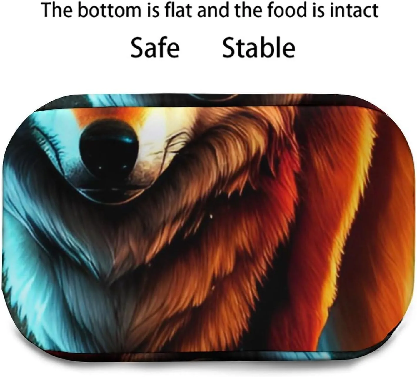 Supdreamc Lunch Bag for Adults Nurse Teacher Work Outdoor Travel Picnic - Moisture Resistant Wolf Glare Art Lunch Tote Bag Organizer Compact Sandwich Bag, Easy to Clean