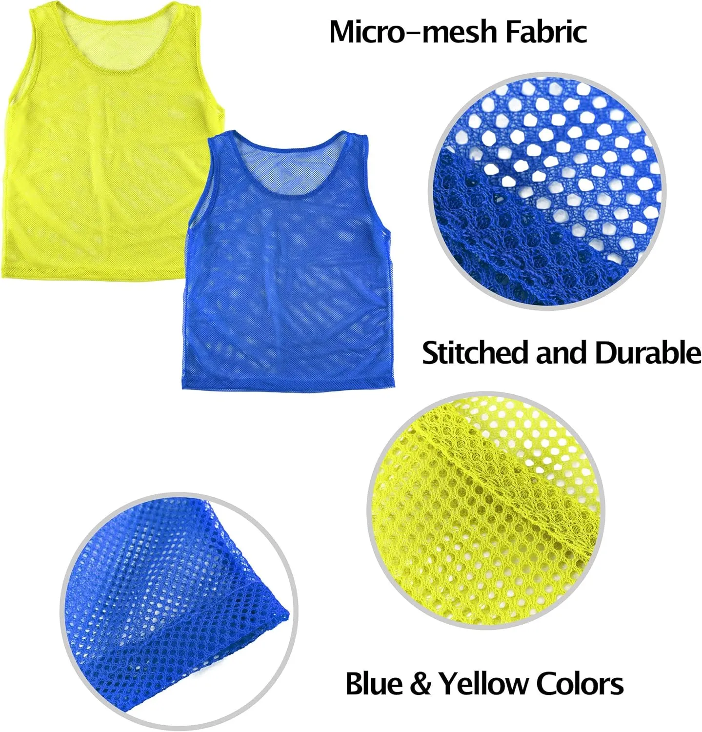 Super Z Outlet 12 Pinnies Scrimmage Vests Team Practice Jersey for Child Youth Teen Lightweight