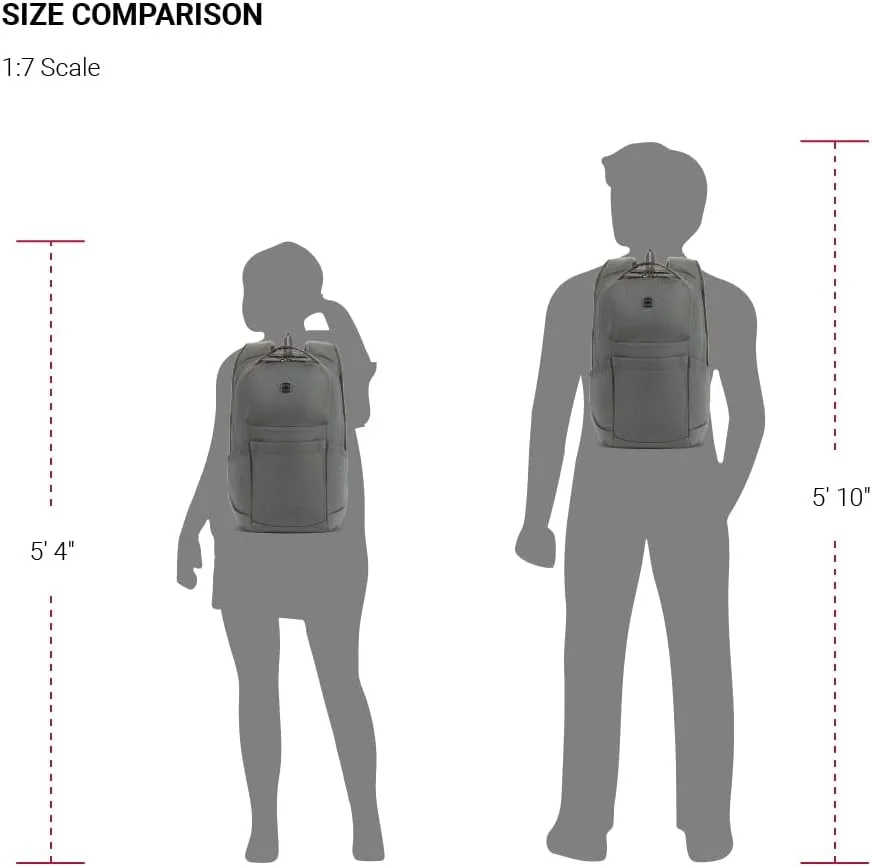 SwissGear 8183 Laptop Backpack, Light Grey Heather, 18 Inches