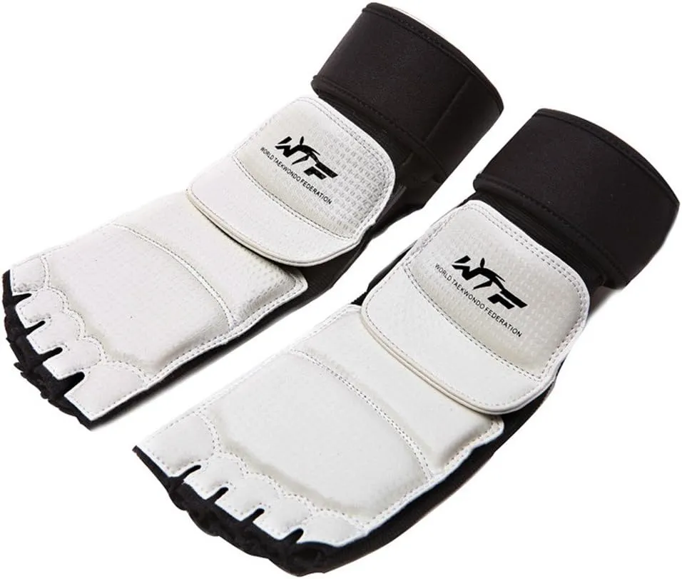 Taekwondo Foot Protector, WTF Approved Training Boxing Martial Arts Boxing Punch Bag Sparring Muay Thai Kung Fu Feet Protector TKD KTA Foot Gear Support for Men Women Kids
