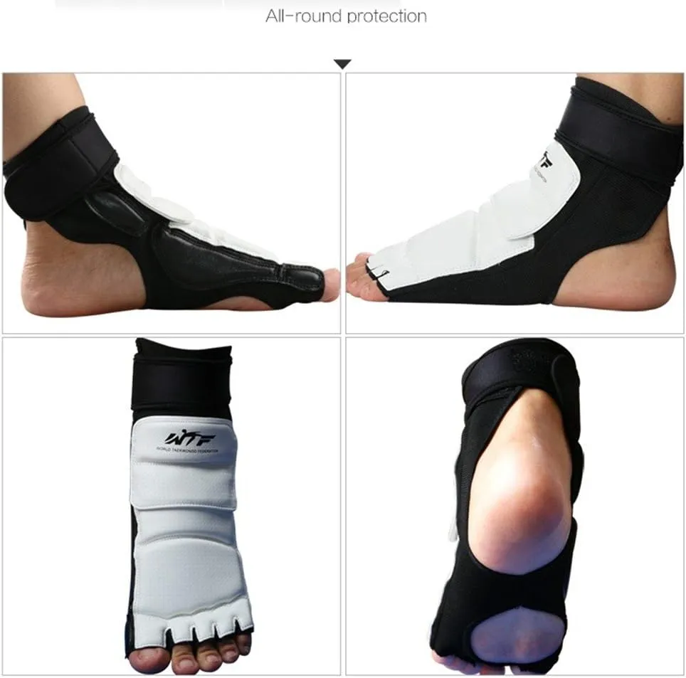 Taekwondo Foot Protector, WTF Approved Training Boxing Martial Arts Boxing Punch Bag Sparring Muay Thai Kung Fu Feet Protector TKD KTA Foot Gear Support for Men Women Kids