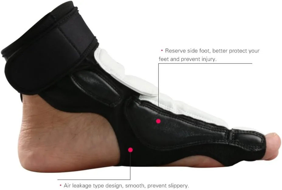 Taekwondo Foot Protector, WTF Approved Training Boxing Martial Arts Boxing Punch Bag Sparring Muay Thai Kung Fu Feet Protector TKD KTA Foot Gear Support for Men Women Kids