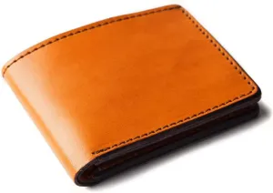 TANNER GOODS Mens Wallet. Mens Leather Wallets. Utility Bifold 4 Card Pocket Wallet, Billfold Slot Cardholder. Made in USA, Saddle Tan