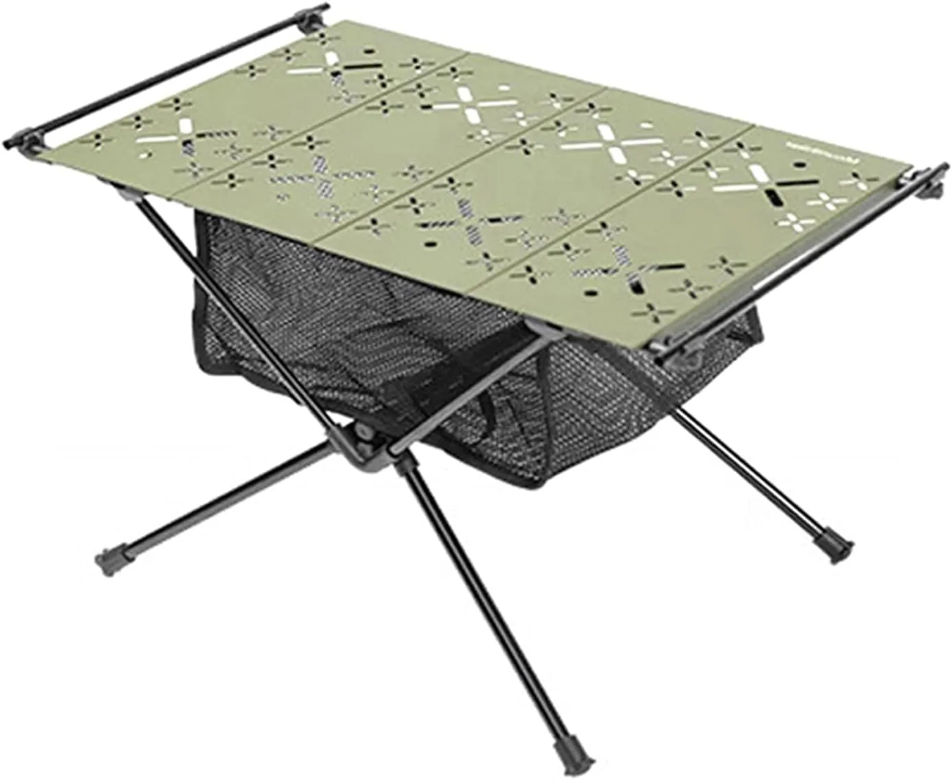 TARSHYRY Outdoor Camping Table, Portable Camping Side Table, Camping Picnic Barbecue Grill Beach Patio Indoor, Aluminum Alloy Lightweight Folding Table Portable Picnic Table (Army Green)