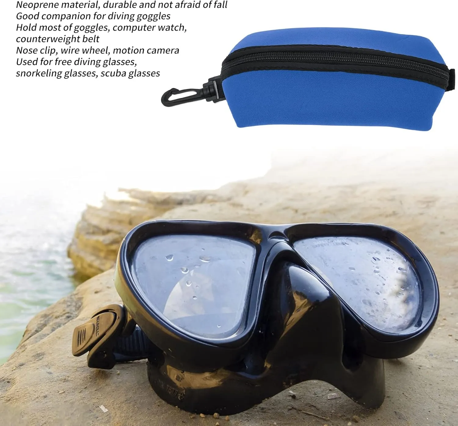 Tbest Diving Goggle Storage Bag, Scuba Dive Mask Pouch Bag Diving Glasses Storage Bag Portable Gadgets Gear Pouch for Sunglasses Glasses