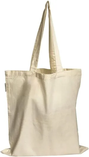 TBF 12 pcs 100% Certified Organic Reusable Cotton Canvas Tote Bags (Natural)