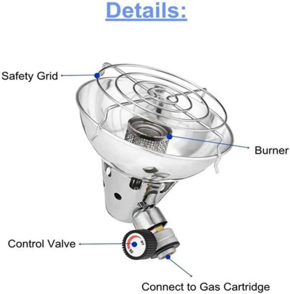 tent heating wamer Portable Gas Heater Mini Camping Tent Warmer Propane Butane Heating Stove with Stand Storage Bag