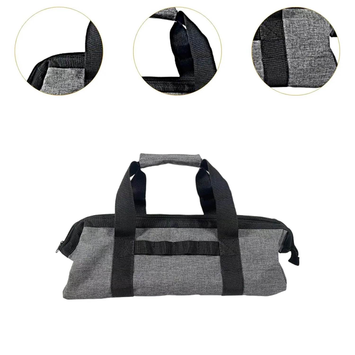 Tent Stakes Storage Bag Tent Accessories Organizer Bag Duffel Tote Portable Multifunctional Peg Storage Bag for Traveling, Gray