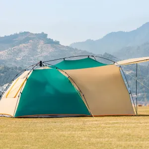 Tents for Camping 4 Person 124x89x64Inch Pop Up Tents for Adults 4 Man Tent,Backpacking Tent with 1 Livingroom 1 Bedroom,Family Tents for Camping, Khaki Green
