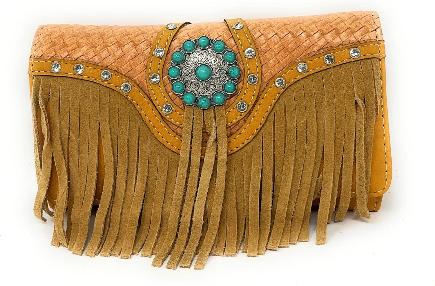 Texas West Western Style Rhinestone Concho Buckle Concealed Carry Purse Women Shoulder Bag in 5 colors