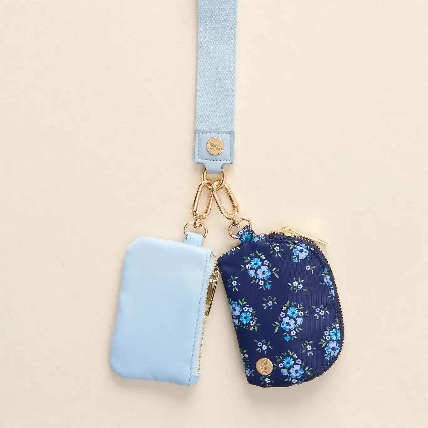 The Darling Effect - Dynamic Duo Pouch Wristlet, Navy Endless Daydream