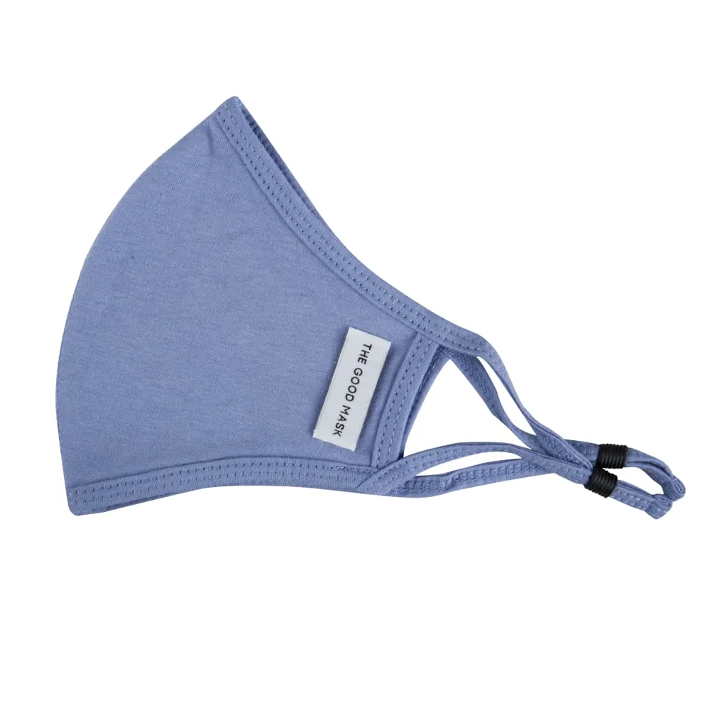 The Good Mask: Soft Cotton Jersey Mask - Cornflower