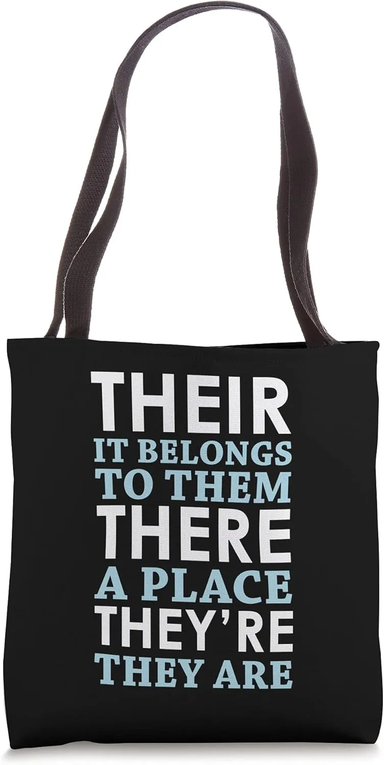 Their There They're - English Grammar Tote Bag