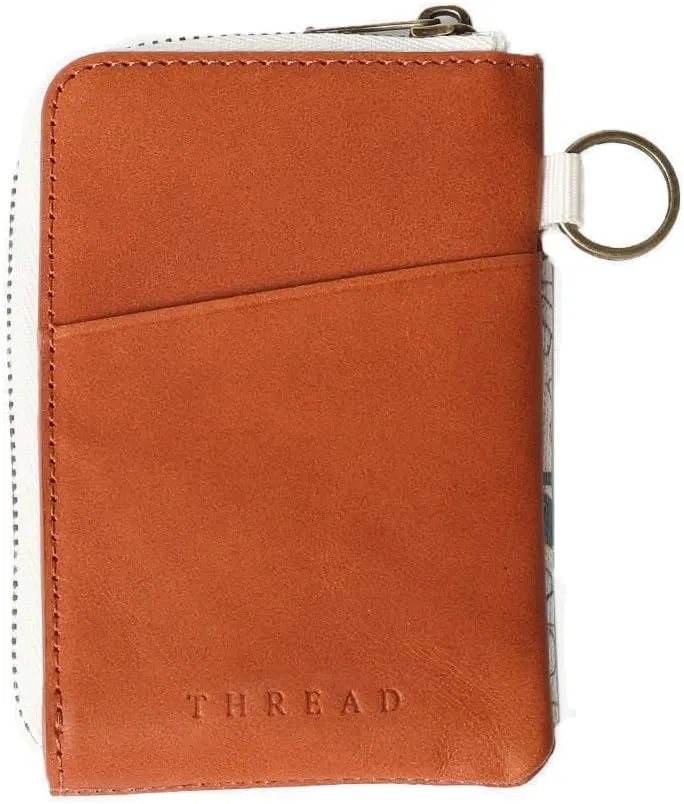 Thread Wallets RFID Blocking Leather Zip Wallet with Card Holder for Men and Women (Blossom)