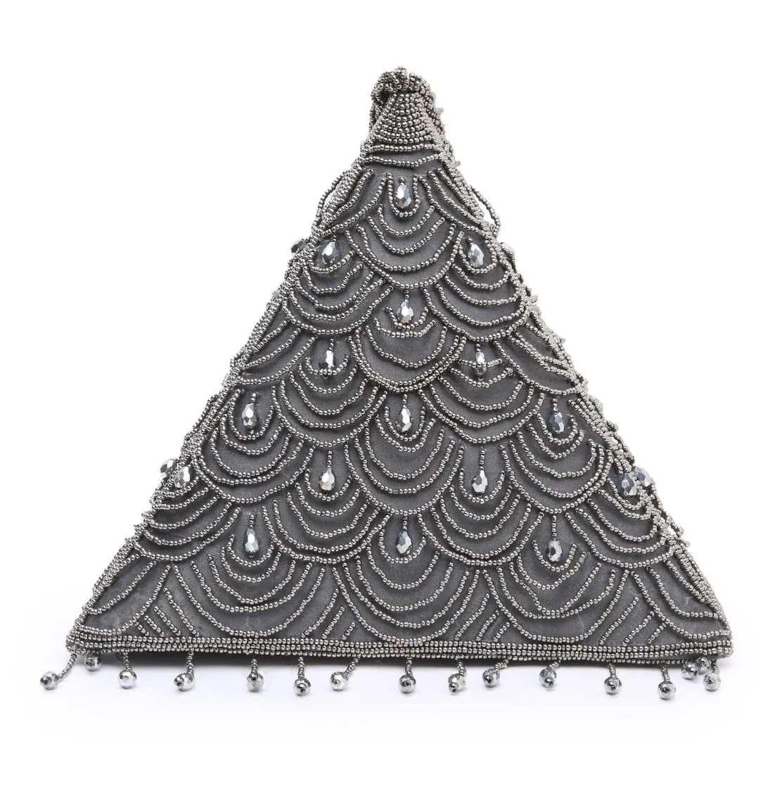 Tiara Grey triangle handbag