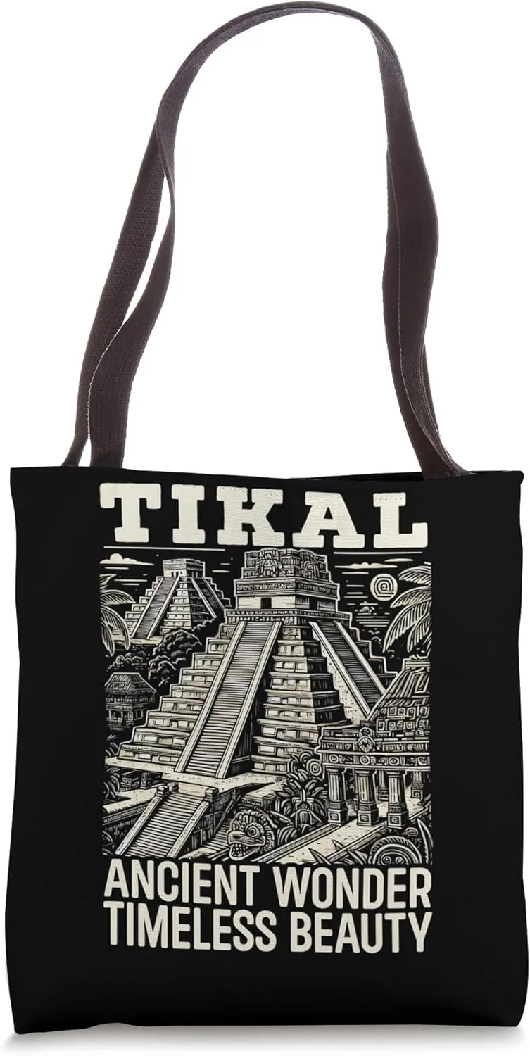 Tikal Ancient Maya Civilization Mayan Pyramid Guatemala Tote Bag