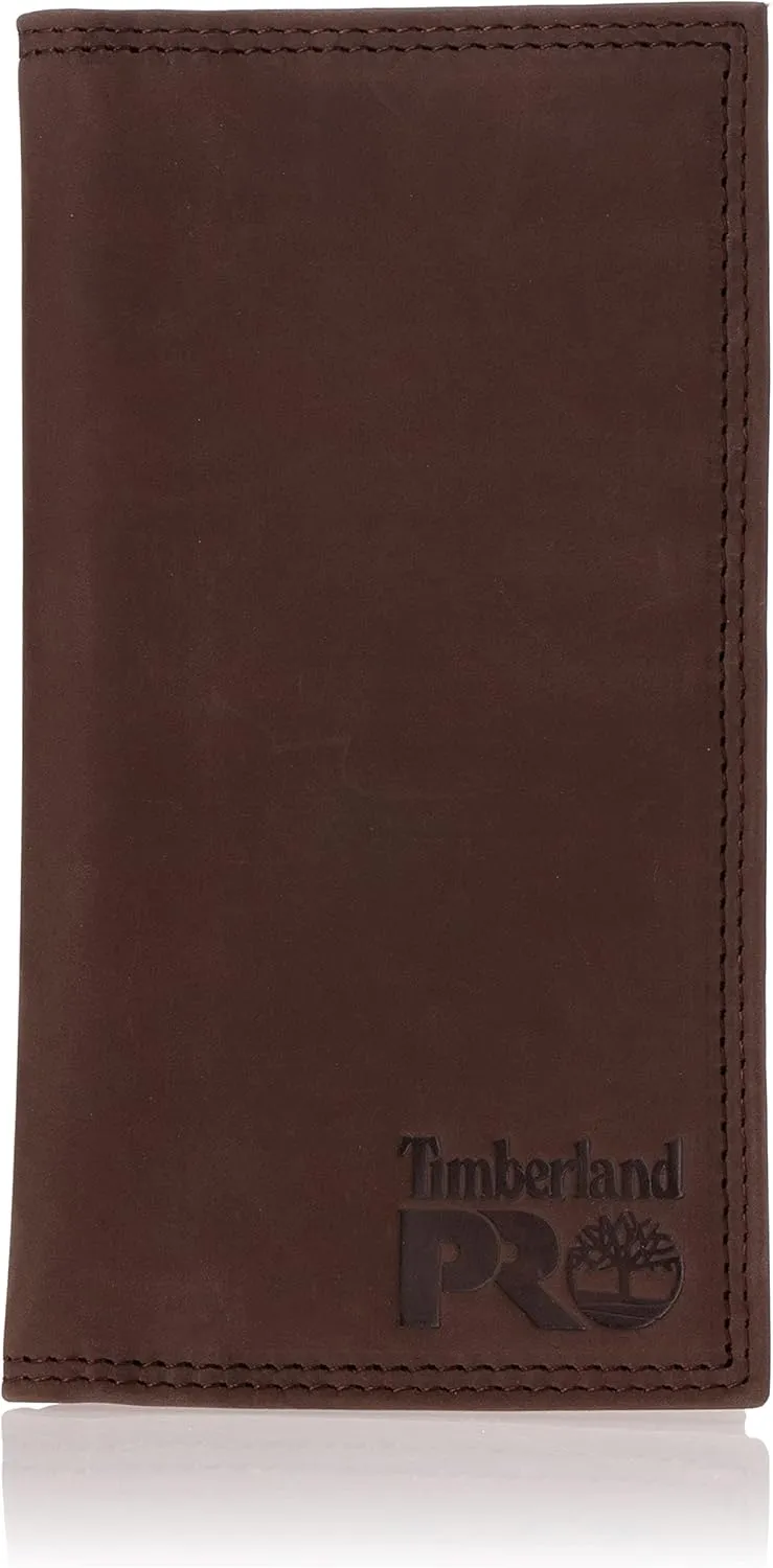 Timberland PRO Men's Leather Long Bifold Rodeo Wallet with RFID