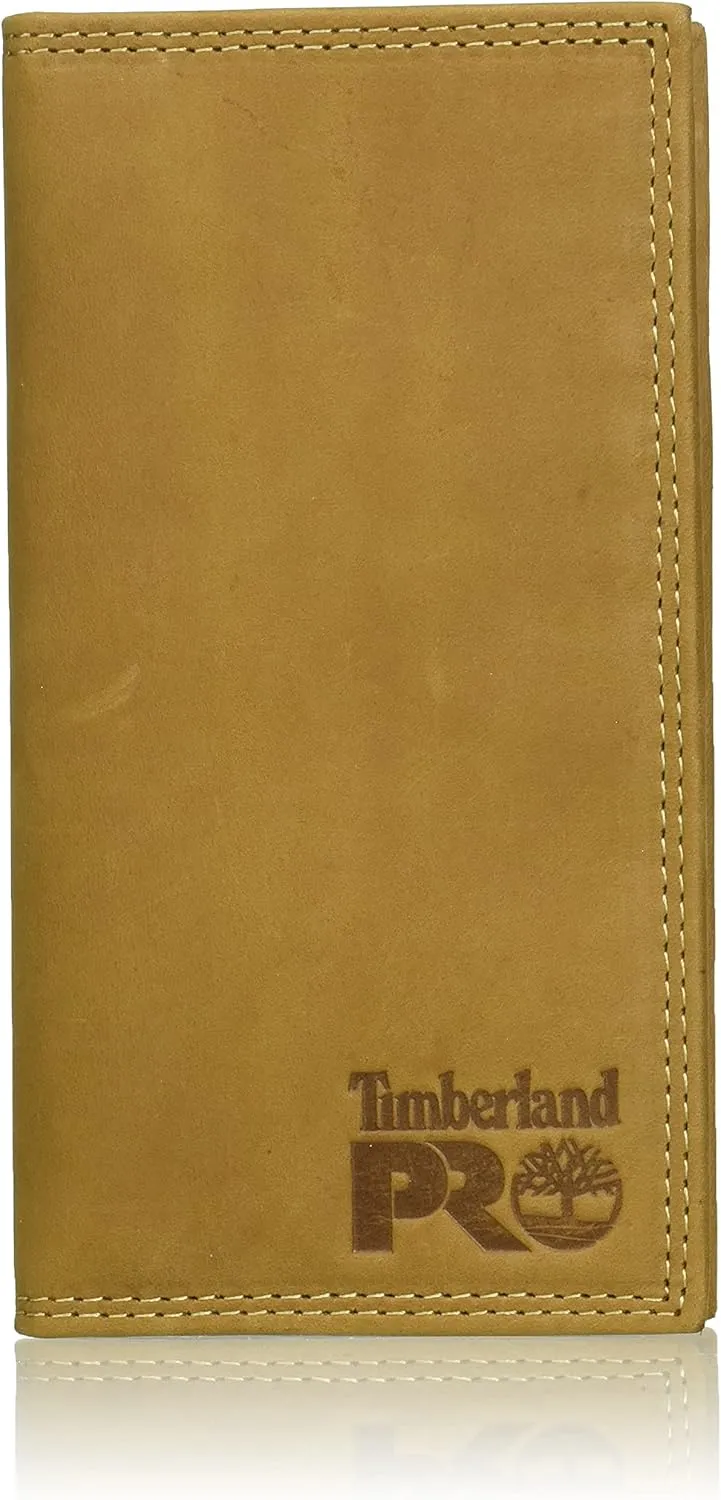 Timberland PRO Men's Leather Long Bifold Rodeo Wallet with RFID