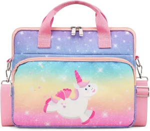 TiMOVO Kids Girls Tablet Sleeve Bag - 12.5 Inch Carrying Bag with Shoulder Strap for Fire Tablet, Kindle, iPad - Shining Unicorn