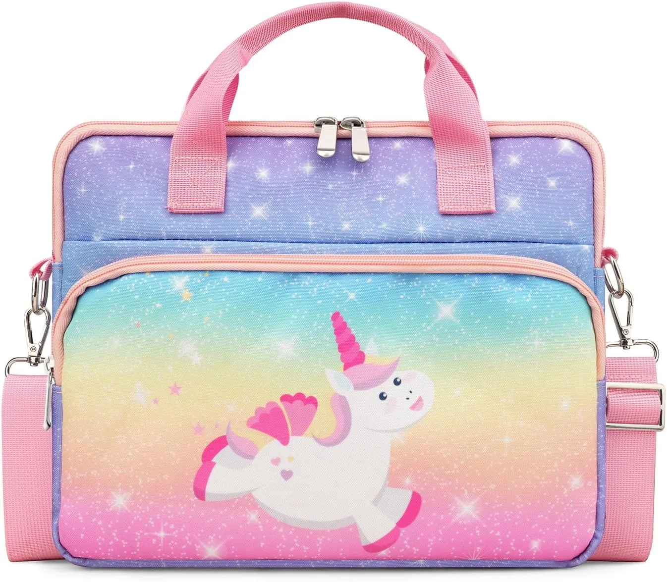 TiMOVO Kids Girls Tablet Sleeve Bag - 12.5 Inch Carrying Bag with Shoulder Strap for Fire Tablet, Kindle, iPad - Shining Unicorn