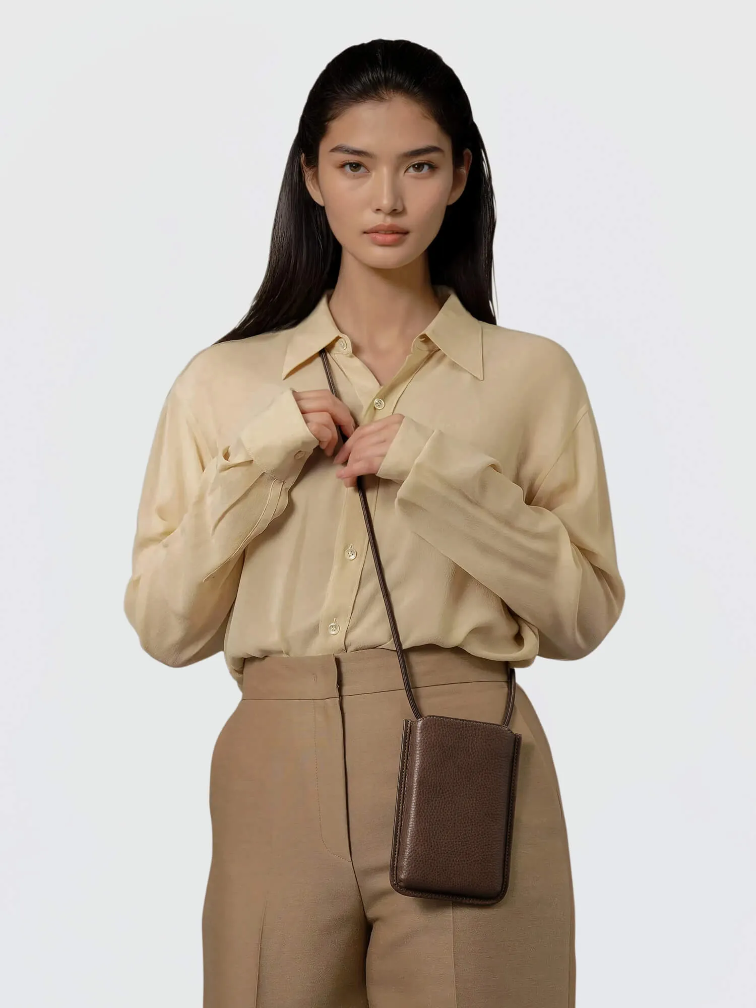 Tone Nume Leather Crossbody Phone Bag